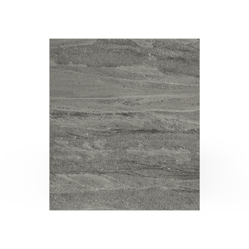 Como loungetafel rechthoekig in wit aluminium en volkeramiek Aspen Grey - L 70 x B 80 x H 20 cm