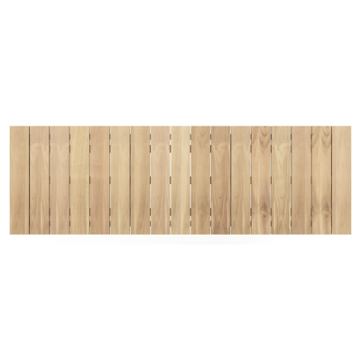 Verato bartafel in wit aluminium en teak - L 220 x B 70 x H 106 cm