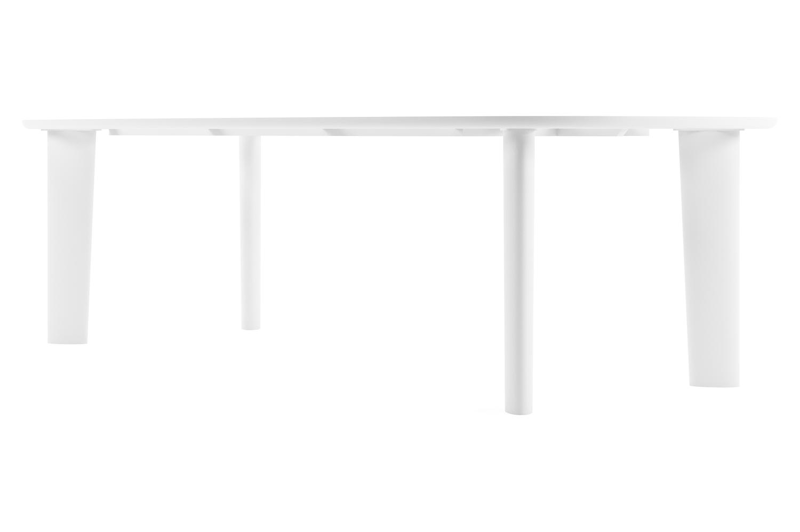 Amico tuintafel bombo in wit aluminium en volkeramiek Taj Mahal - L 270 x B 125 x H 73.5 cm