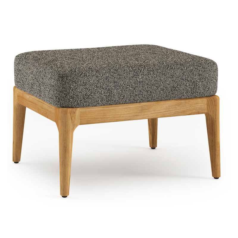 Orso poef in teak met Marbella Tunder all weather cosytica kussen