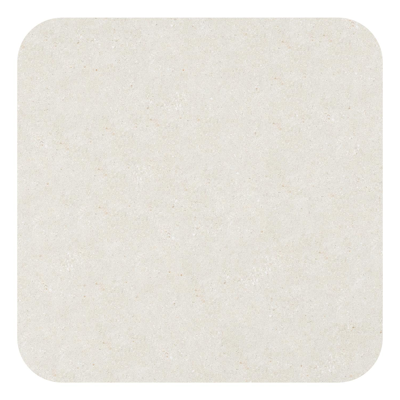 Amico low dining tuintafel afgerond vierkant in wit aluminium en volkeramiek Shilin - L 148 x B 148 x H 61 cm