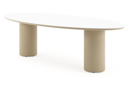 Ovaal - L 260 x B 125 x H 73.5 cm