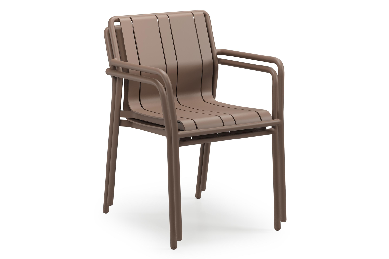 Bolito tuinstoel in taupe aluminium