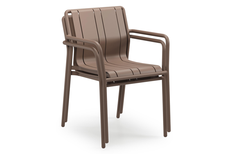 Bolito tuinstoel in taupe aluminium