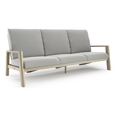 Cirello loungebank in beige aluminium met savane nimbus all weather sunbrella® luxe kussen