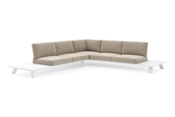 3-zit hoek links/rechts + 2-zit + zijtafels