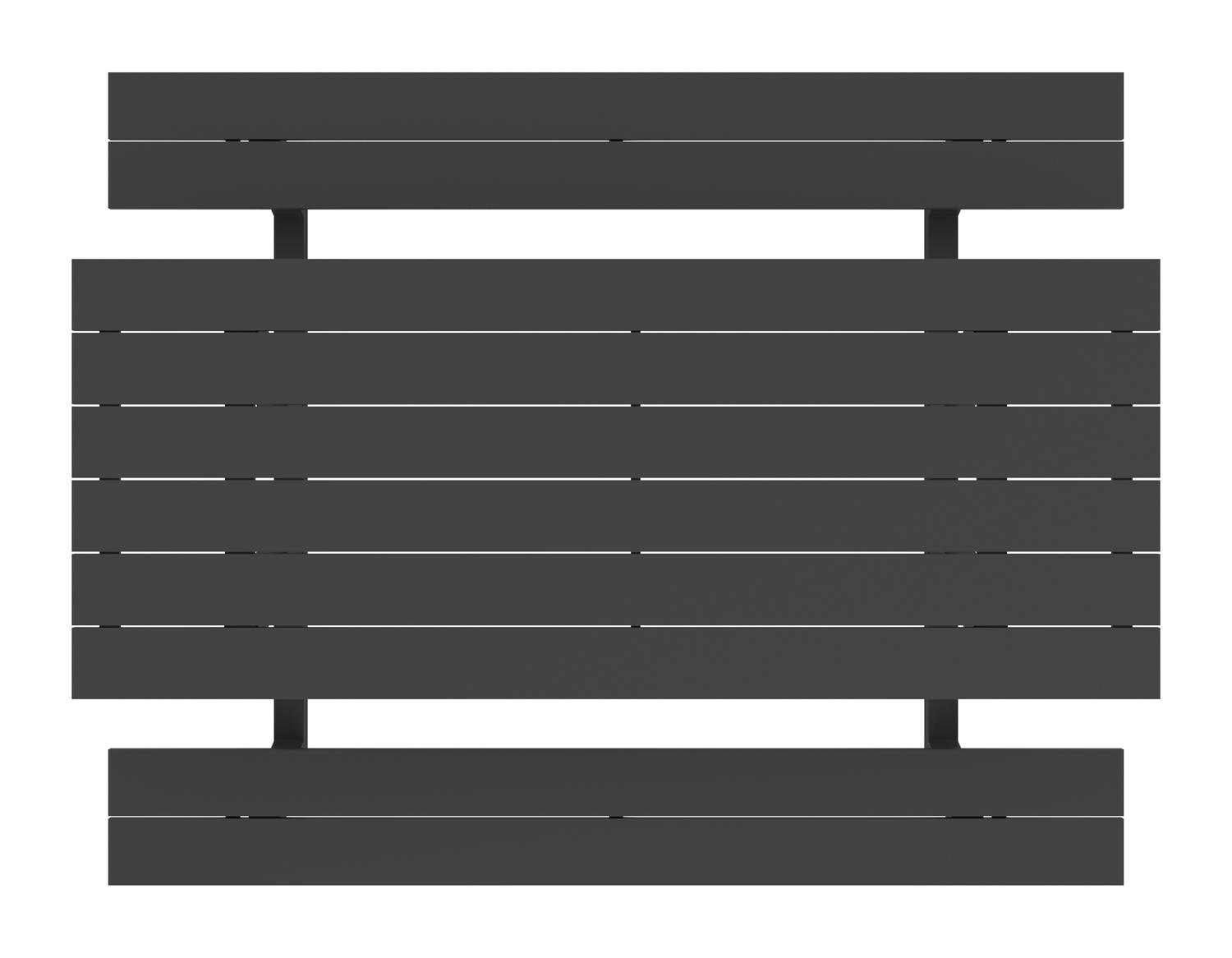 Felino picknicktafel in zwart aluminium - L 220 x B 176 x H 76 cm