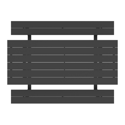 Felino picknicktafel in zwart aluminium - L 220 x B 176 x H 76 cm