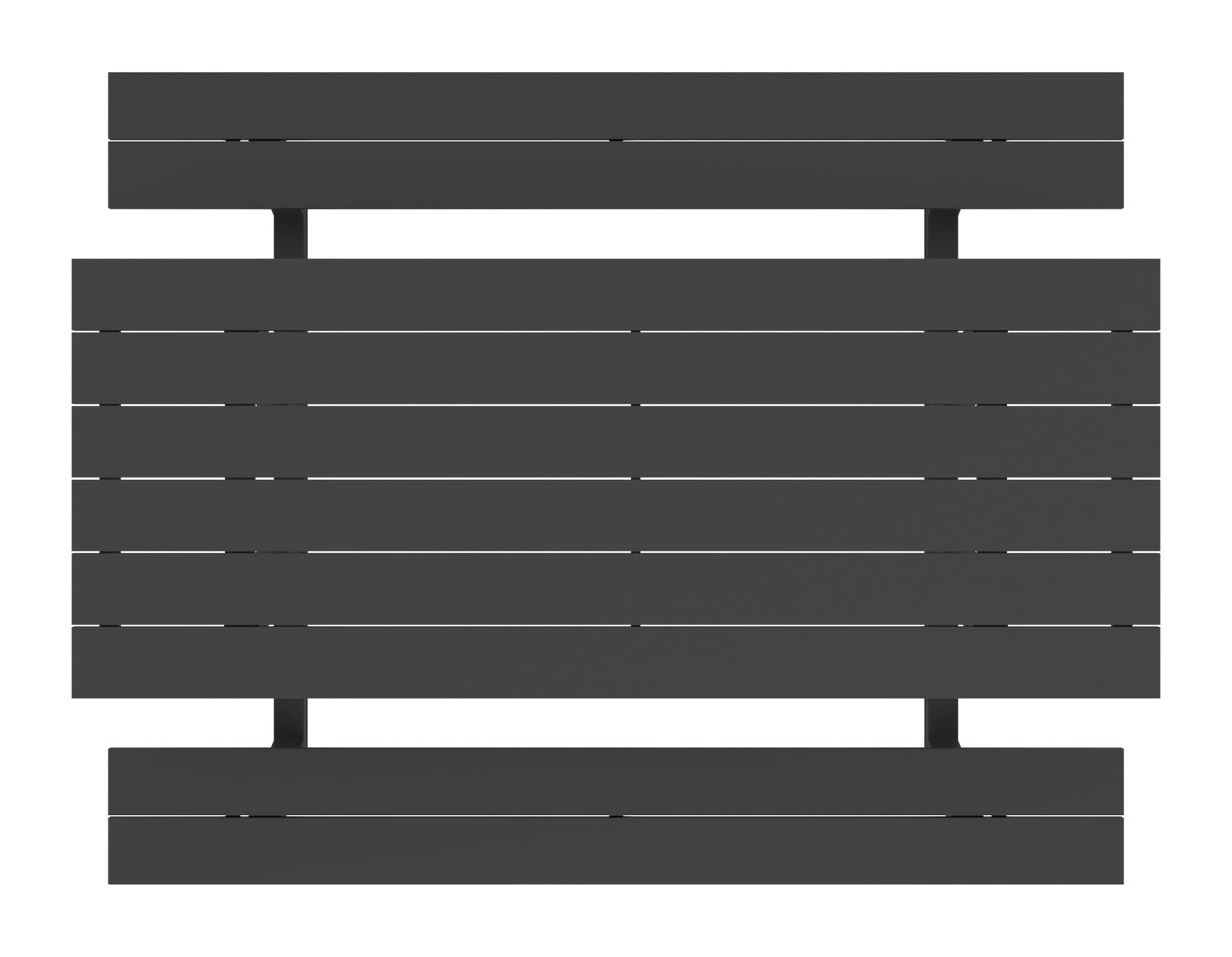 Table de pique-nique Felino en aluminium noir - Lg 220 x Larg 176 x H 76 cm