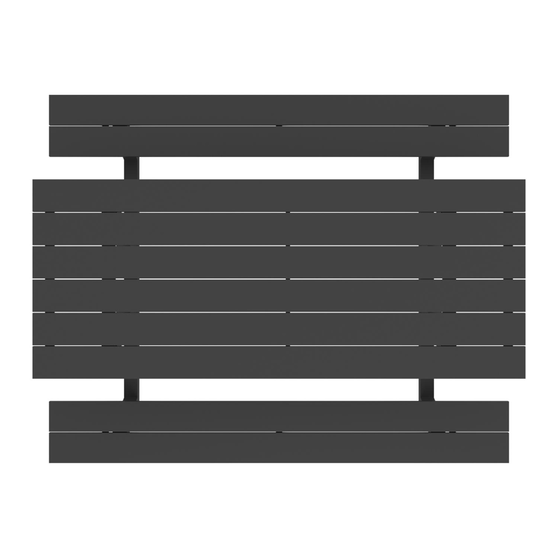 Felino picknicktafel in zwart aluminium - L 220 x B 176 x H 76 cm