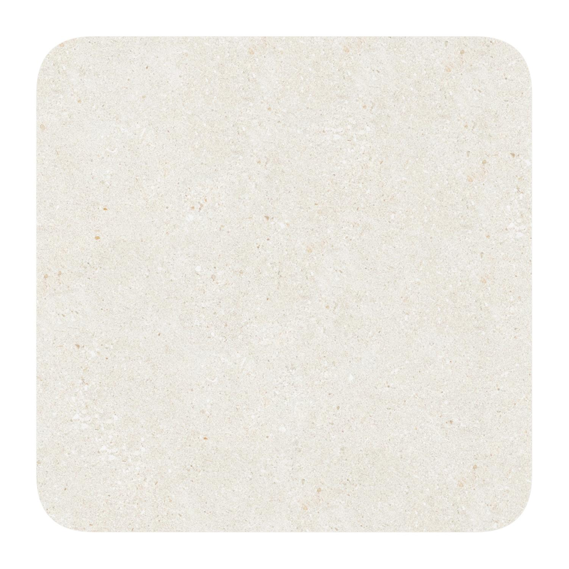 Fano kantelbare tuintafel vierkant afgerond in wit aluminium en volkeramiek shilin - L 80 x B 80 x H 72.5 cm