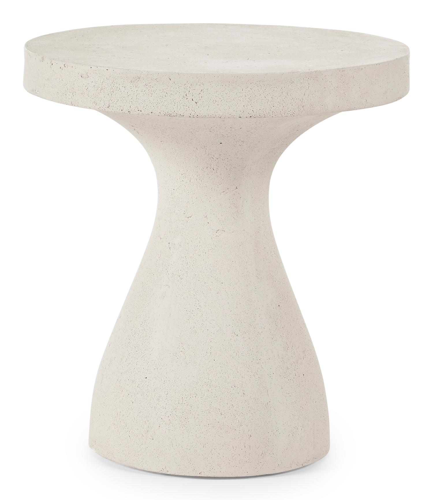 Table d'appoint Lomo en béton beige - Diam. 50 x Haut. 54 cm