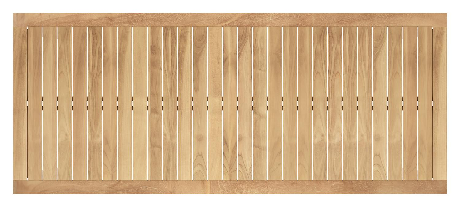 Varese tuinset in wit aluminium en naturel teak tafelblad met 6 stapelbare Madura tuinstoelen