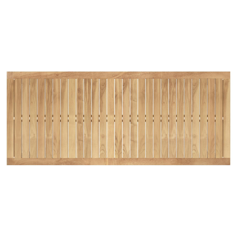 Varese tuintafel in wit aluminium en teak - L 220 x B 92 cm