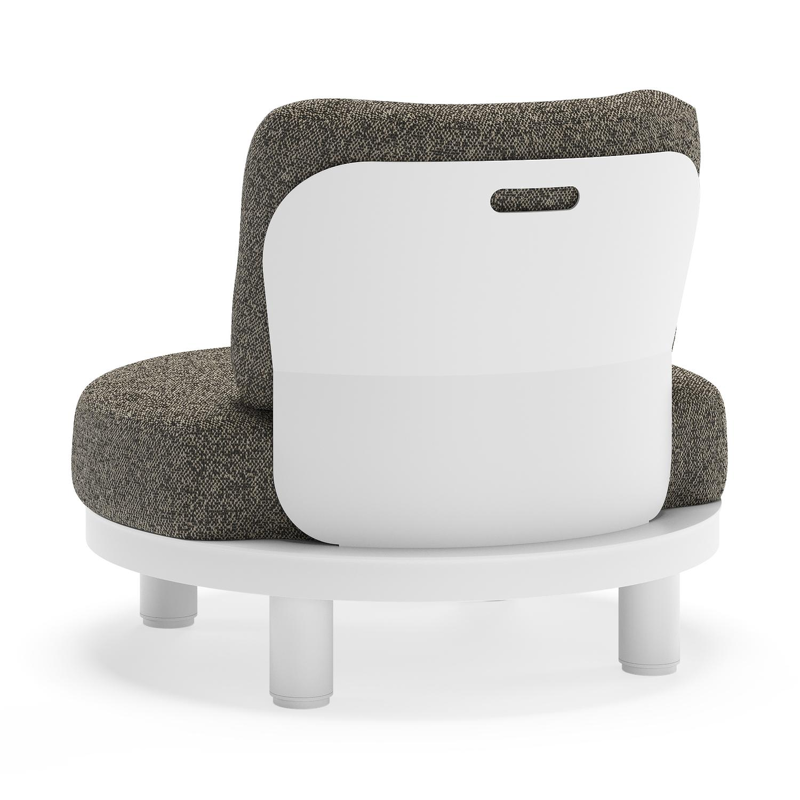 Donato loungestoel in wit aluminium met all weather cosytica Marbella Tunder kussen