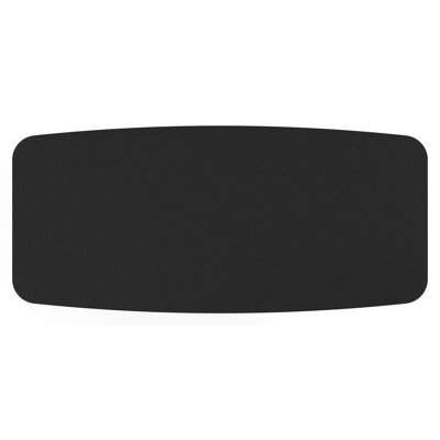 Lacrima tuintafel bootvorm in beige aluminium en volkeramiek Nero Black - L 255 x B 115 x H 74 cm