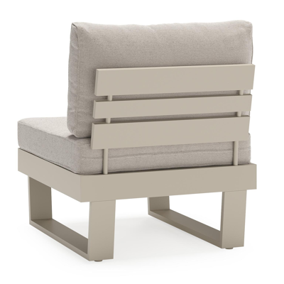 Alora loungestoel in beige aluminium met beige weather+ softtouch kussens