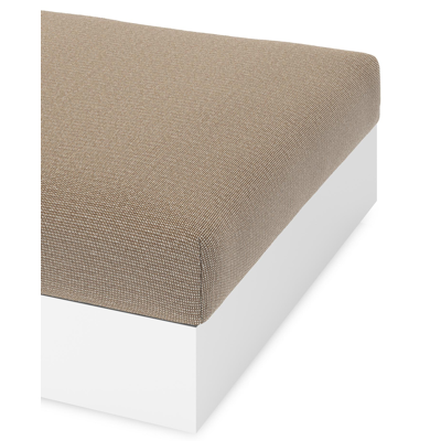 Como poef in wit aluminium met firenze earth all weather solica kussen