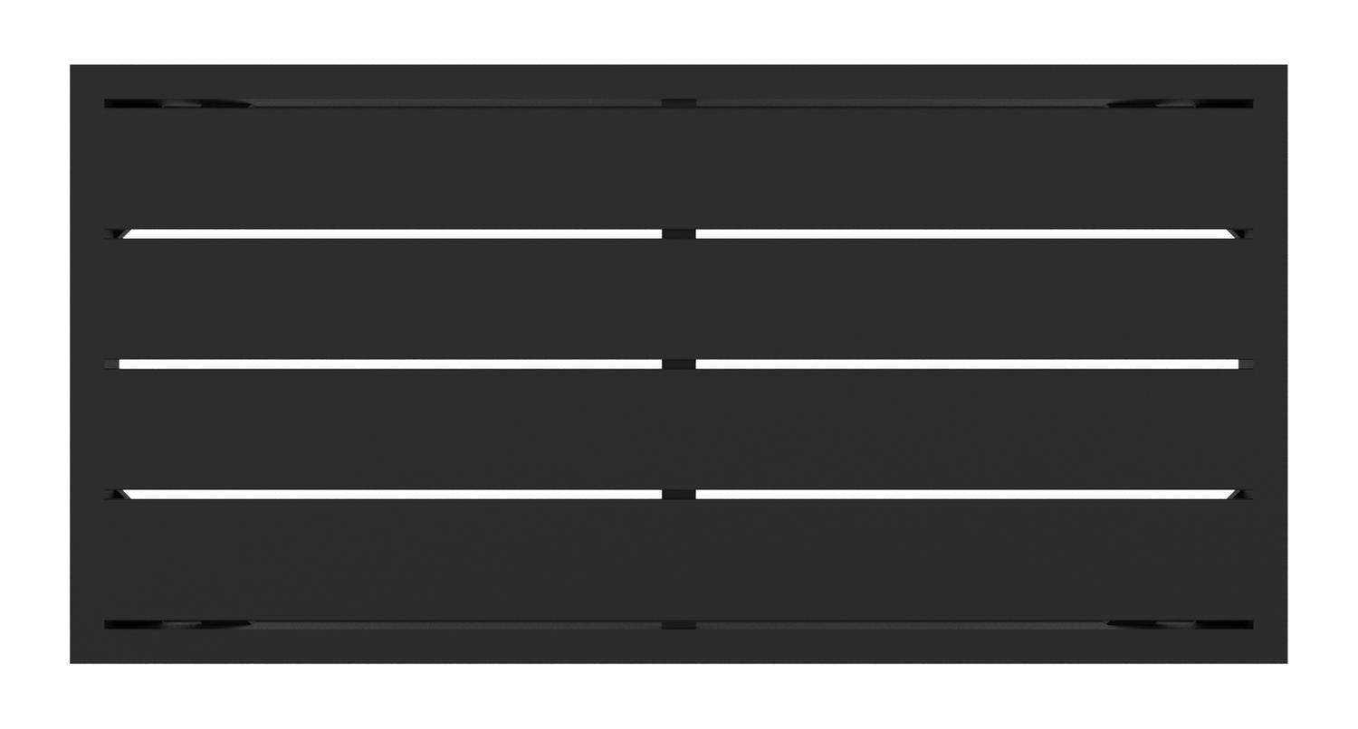 Table d’appoint Caldela en aluminium noir - L 70 x L 34 x H 30 cm