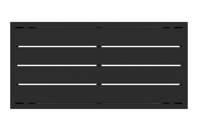 Caldela bijzettafel in zwart aluminium - L 70 x B 34 x H 30 cm