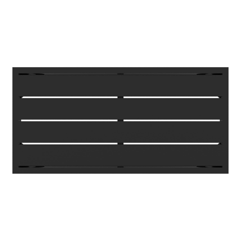 Caldela bijzettafel in zwart aluminium - L 70 x B 34 x H 30 cm