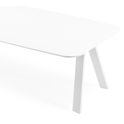 Cesano tuintafel in wit aluminium en volkeramiek arctic white - L 315 x B 115 x H 75 cm