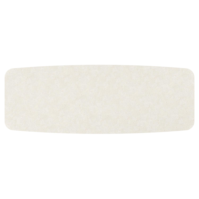 Orso tuintafel bootvorm in beige aluminium en volkeramiek Shilin - L 315 x B 115 x H 74.5 cm