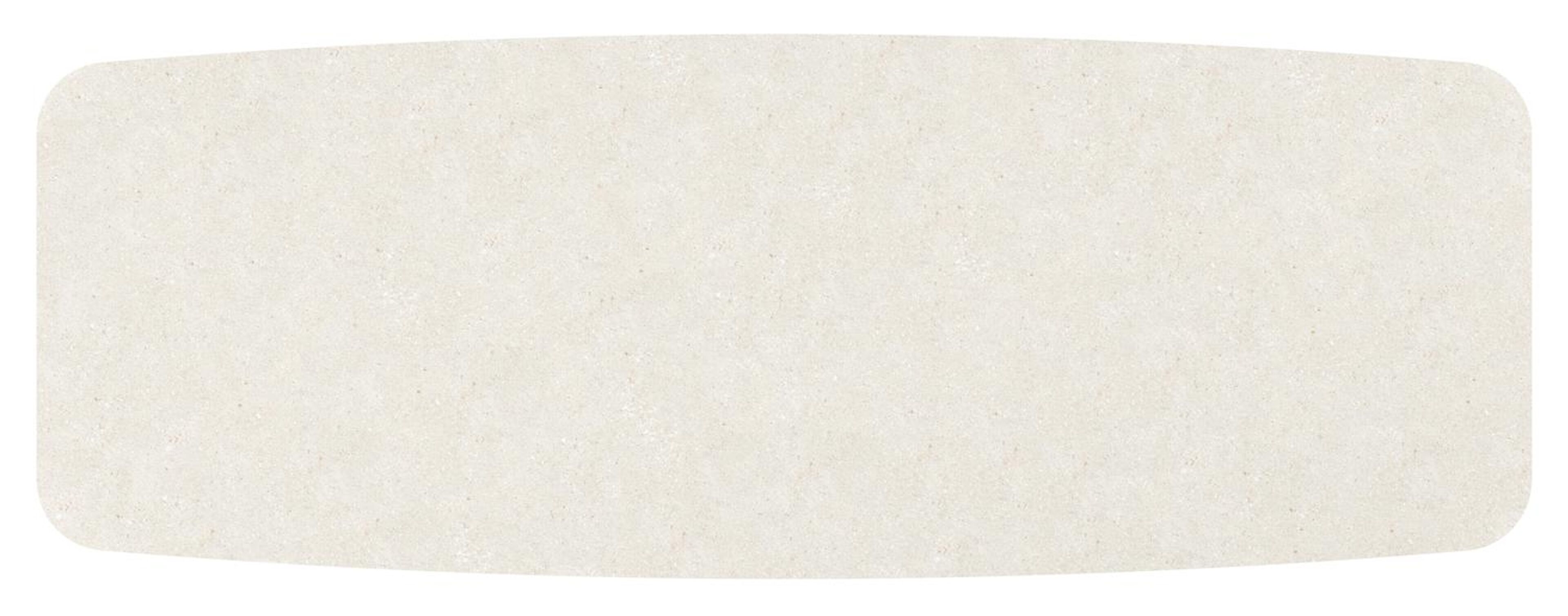 Orso tuintafel bootvorm in beige aluminium en volkeramiek Shilin - L 315 x B 115 x H 74.5 cm