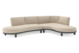 Chaise longue links + 2-zit organisch