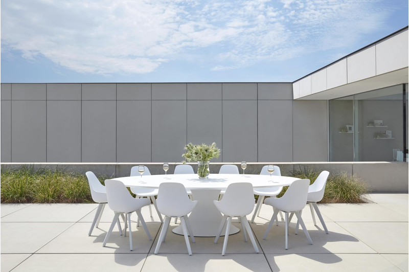 Mesa tuinstoel in wit aluminium en wit kunststof