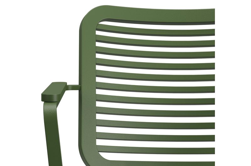 Fano stapelbare tuinstoel in groen aluminium