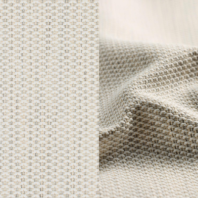 Set van 2 Mosa loungestoelen 2 x 1-zit in wit aluminium en wit gedraaide ronde wicker met sand weather+ softtouch kussen