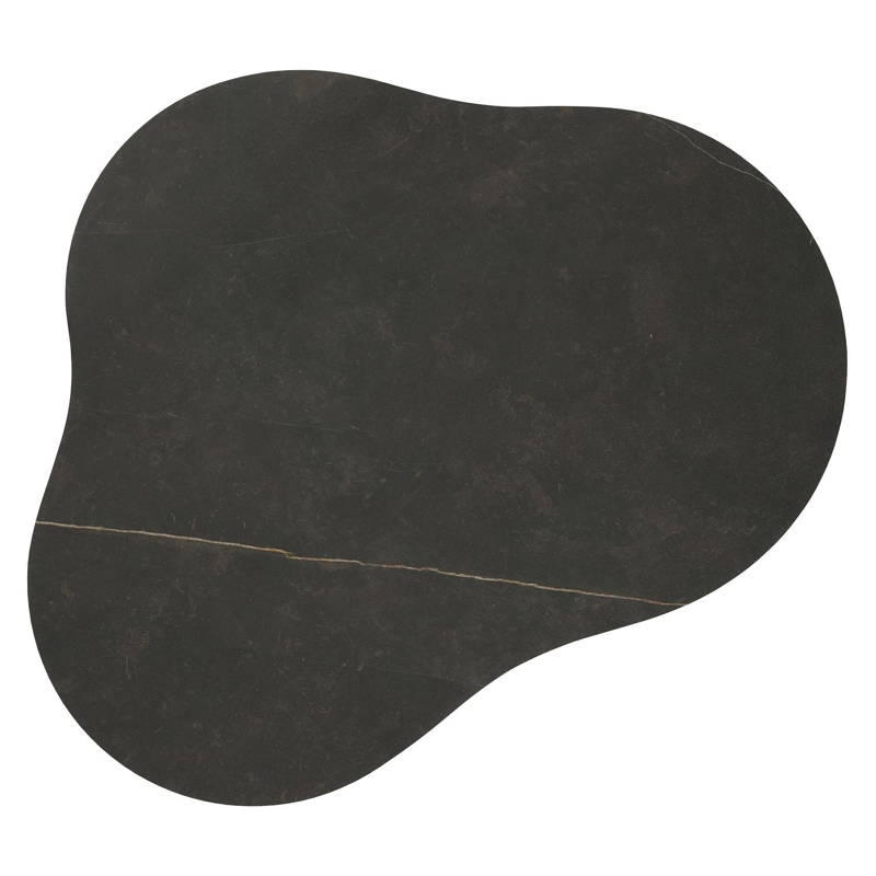 Table de basse Lomano cloud en aluminium blanc et céramique pleine Calatorao - Lg. 131 x Lrg. 108 x Haut. 25 cm