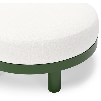 Donato lounge poef in groen aluminium met all weather solica Soul Optik kussen