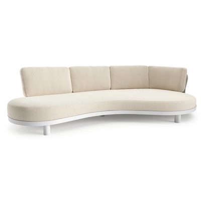 Donato loungebank in wit aluminium met althea off white all weather cosytica kussen