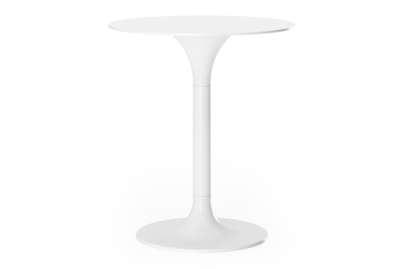 Table d'appoint Fano en aluminium blanc  - Dia. 43 x H 51 cm