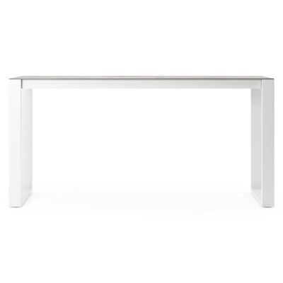 Verato bartafel in wit aluminium en volkeramiek new york - L 220 x B 70 x H 106 cm