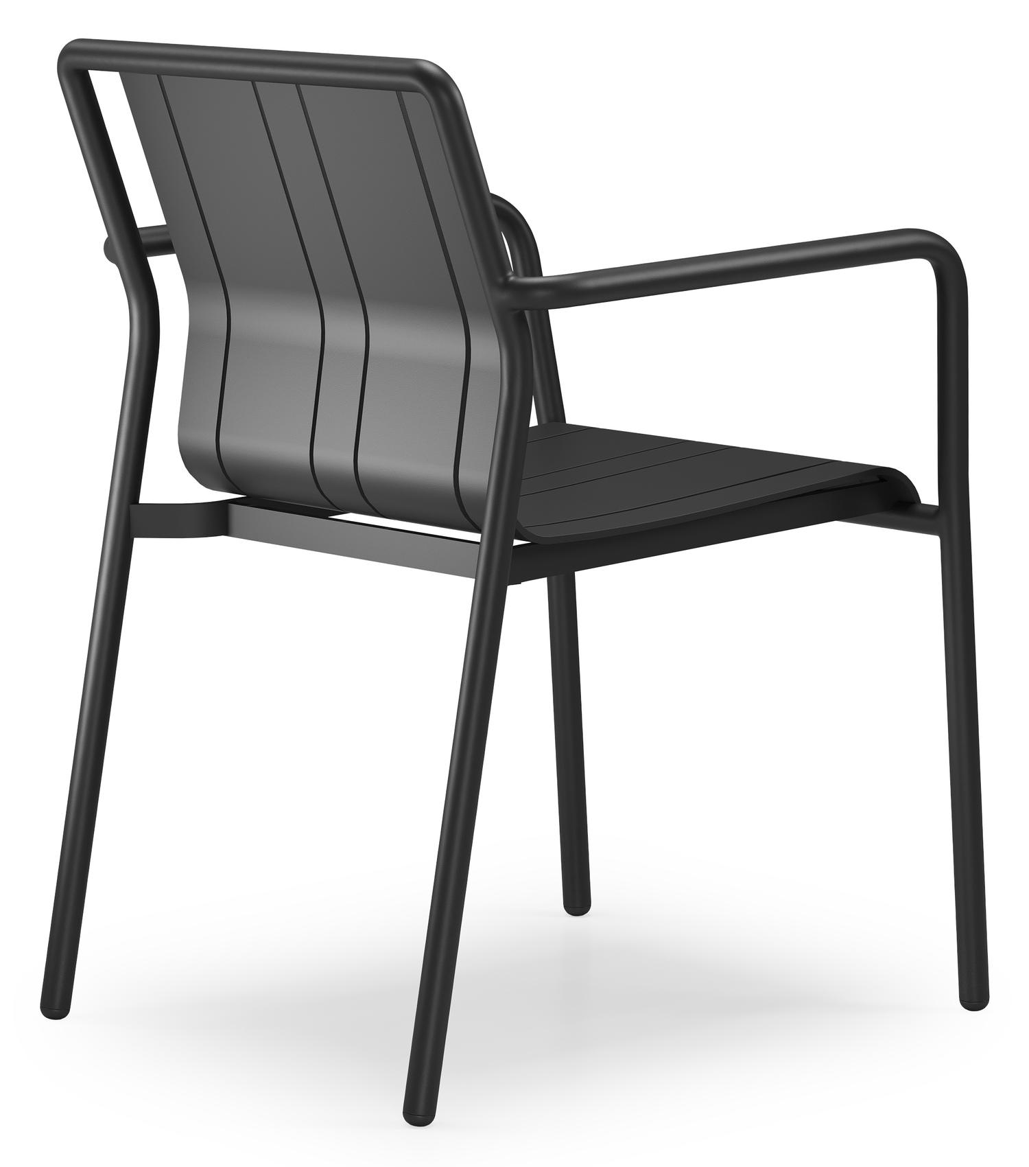 Bolito tuinstoel in zwart aluminium