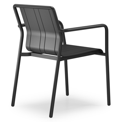 Bolito tuinstoel in zwart aluminium