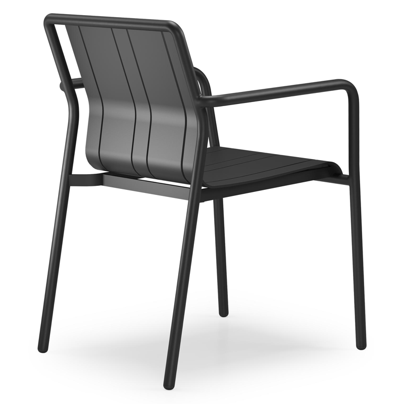 Bolito tuinstoel in zwart aluminium
