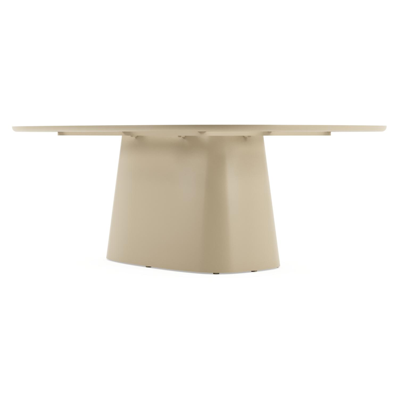 Amico tuintafel bombo xl in beige aluminium en volkeramiek Taj Mahal - L 210 x B 148 x H 73.5 cm