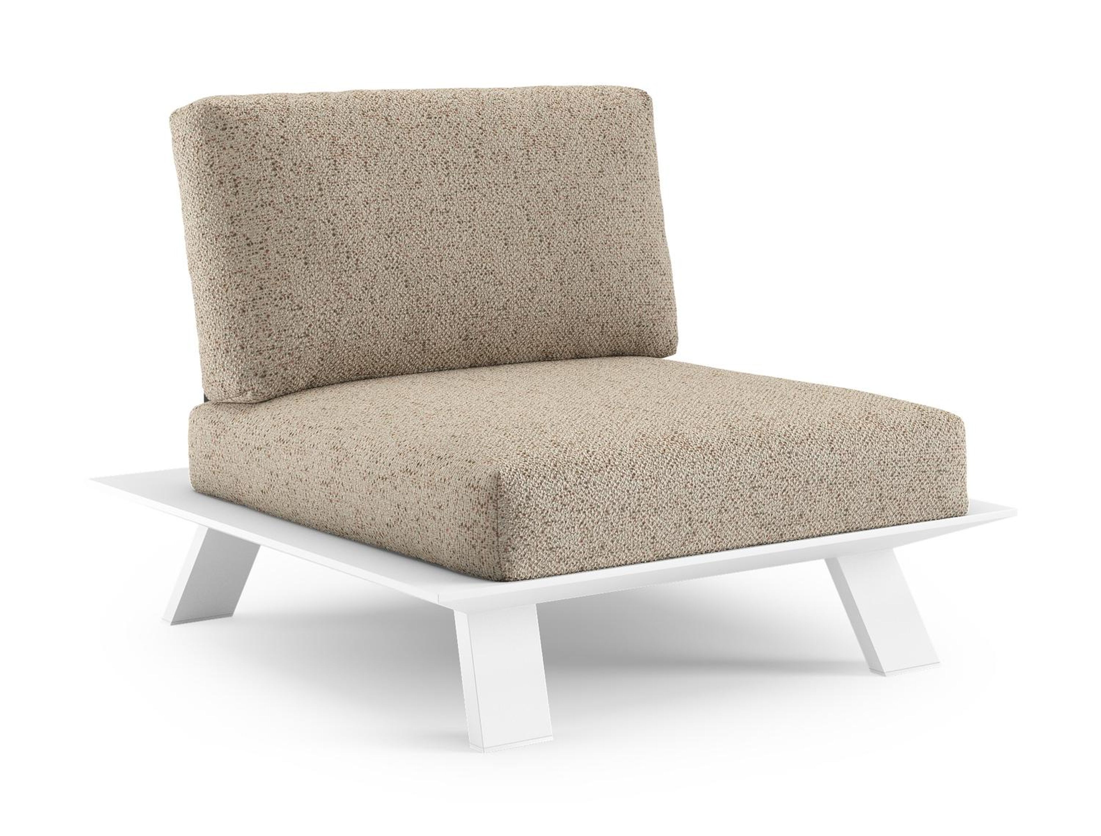 Cesano loungestoel in wit aluminium met bora jungle all weather Cosytica kussen