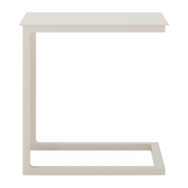 Servio bijzettafel in beige aluminium - L 40 x B 34 x H 56 cm