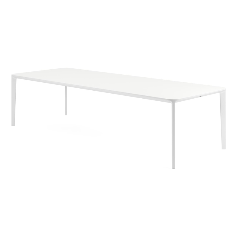 Urbino tuintafel in wit aluminium en volkeramiek arctic white - L 290 x B 110 x H 75 cm