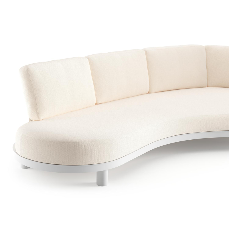 Donato loungebank in wit aluminium met lopi snow all weather sunbrella® luxe kussen