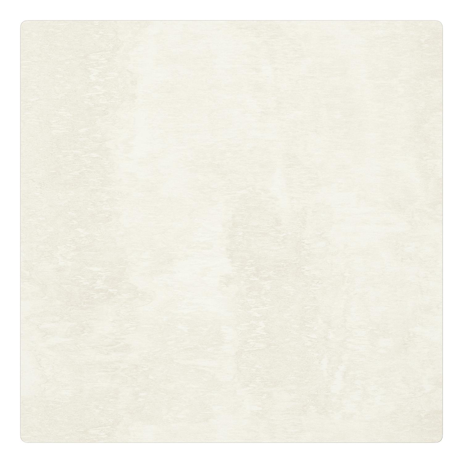 Table basse Tolosa en aluminium blanc et sintered stone beige - Lg. 90 x Lrg. 90 x Haut. 38 cm