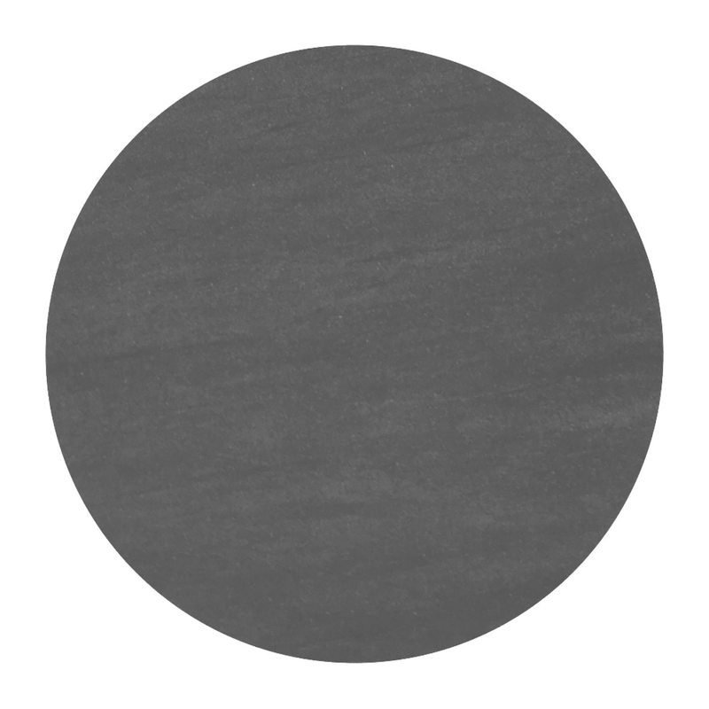 Table de basse Bomero ronde en aluminium taupe et céramique pleine Basalt Black - Diam. 84 x Haut. 32.2 cm