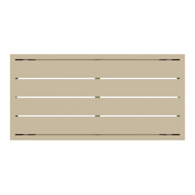 Caldela bijzettafel in beige aluminium - L 70 x B 35 x H 31 cm