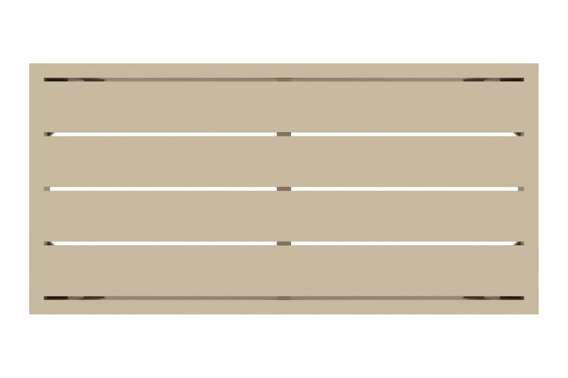 Caldela bijzettafel in beige aluminium - L 70 x B 35 x H 31 cm