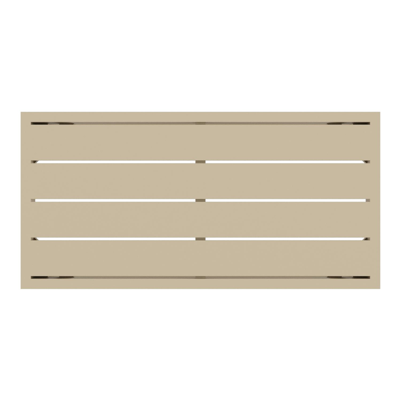 Caldela bijzettafel in beige aluminium - L 70 x B 35 x H 31 cm